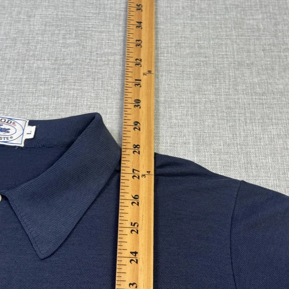 Lacoste Izod Vintage Polo Shirt Mens Large Blue Long Sleeve Cotton Collared